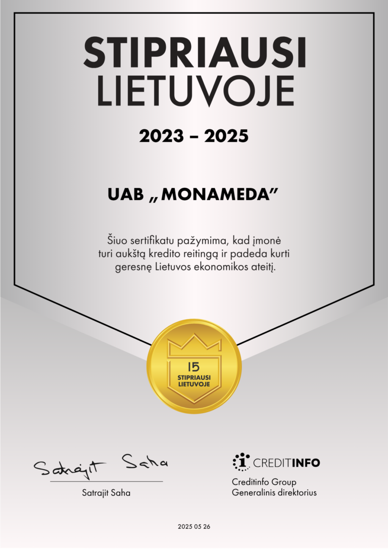 Certificate - UAB MONAMEDA 2023-2025